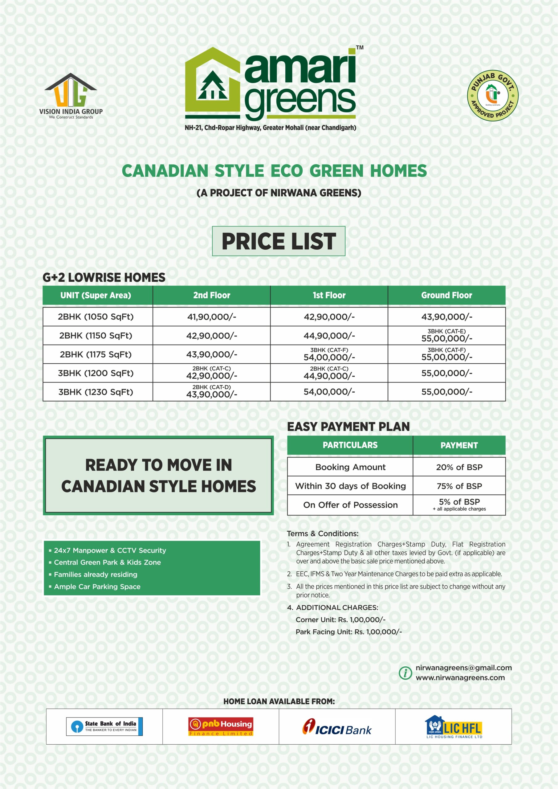 Amari-Greens-Price-List