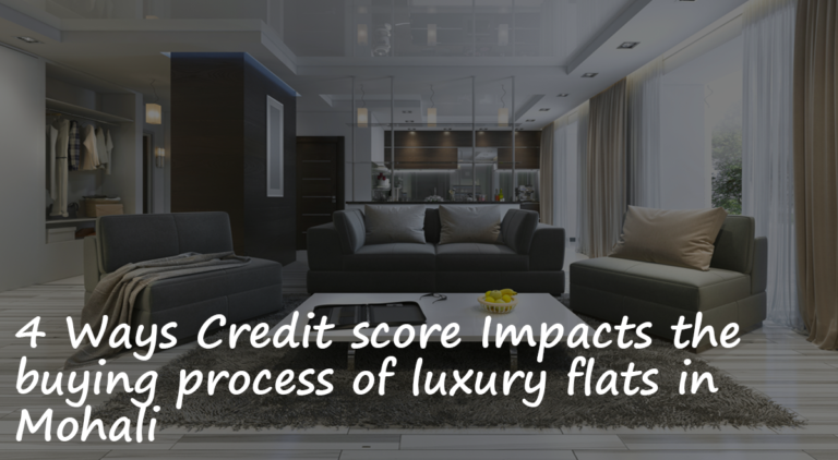 4 Ways Credit score Impacts the buying process of luxury flats in Mohali